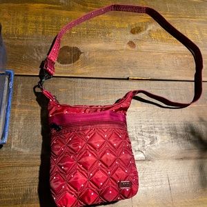 lug Small Cranberry Cross-body Quilted Bag